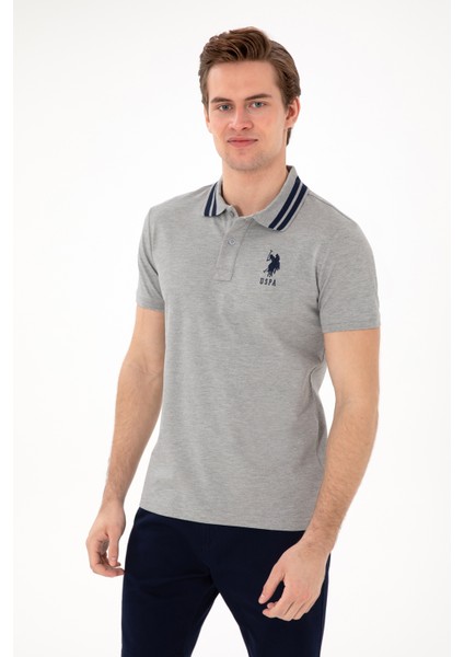 Erkek Gri Melanj Tişört Basic 50298010-VR086 modelleri