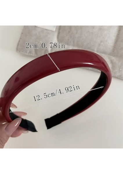Bordo Renk Sac Taçı.sade ve Şık. 1 cm 3 cm Arası Genişlik