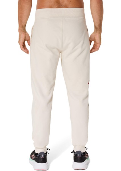 Asics Logo Sweatpant Erkek Krem Eşofman Altı 2031E189-200