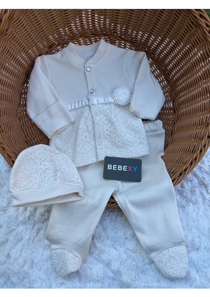 Güpür Desen Zıbın Set