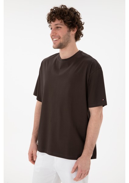 Erkek Kahverengi Tişört Basic 50313089-VR029 fırsatları