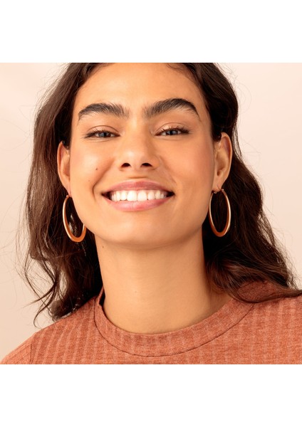 Zamansız Roze Altın Tonlarında Büyük Manyetik Kreoller fiyatları