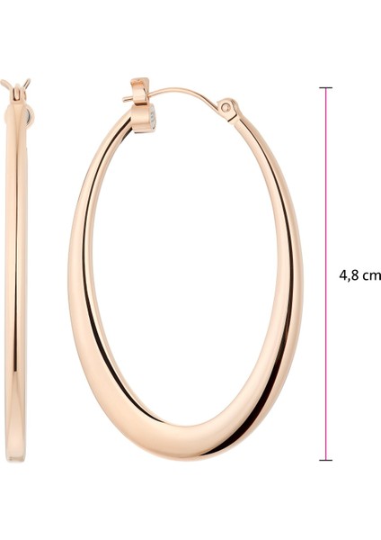 Zamansız Roze Altın Tonlarında Büyük Manyetik Kreoller modelleri