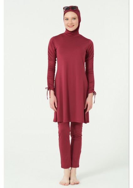 Kolları Büzgü Detaylı Tesettür Mayo