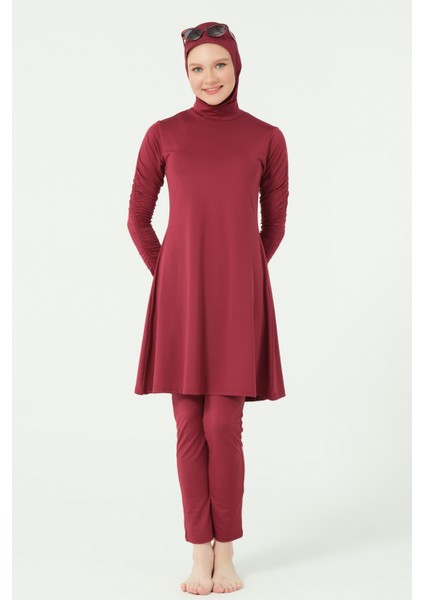 Kolları Büzgü Detaylı Tesettür Mayo modelleri