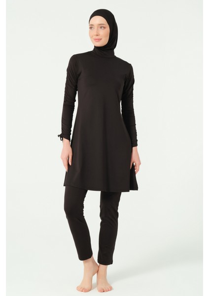 Kolları Büzgü Detaylı Tesettür Mayo