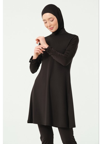 Kolları Büzgü Detaylı Tesettür Mayo fiyatları