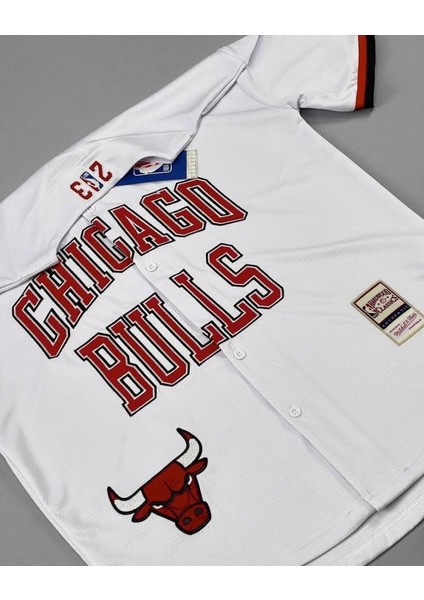 Unisex Bulls Önden Düğmeli T-Shirt Beyaz fiyatları