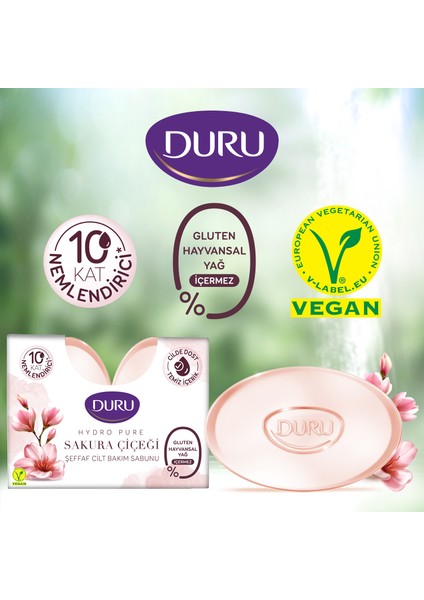 Hydro Pure Sakuraçiçeği 6 Adet Sabun 3X270 gr Duş Lifi ile Birlikte
