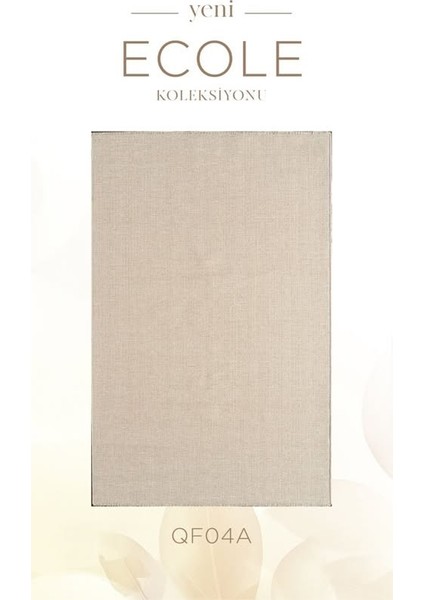 Ecole QF04A Bej Pamuk Akrilik Silinebilir Leke Tutmaz Yumuşak Dokulu Kilim Halı fiyatları