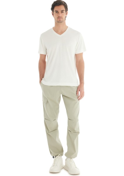 Erkek T-Shirt 40731 - Krem