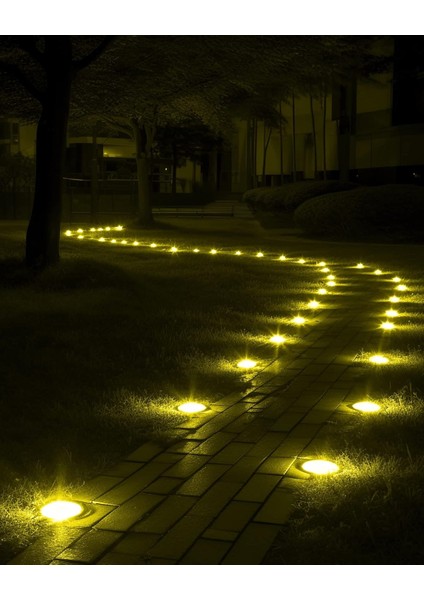 Güneş Enerjili Yol Işıkları 12 LED Su Geçirmez - Sıcak Beyaz - 12 Adet fiyatları