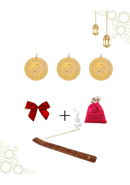 3 Adet Yarım Altın - Yeni Tarihli 2025 (Kulplu) fiyatları