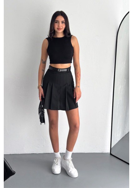 Kadın Pileli Kumaş Etek