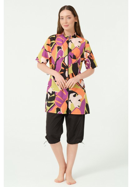 Marisa Desenli Yarım Kol Yarı Kapalı Mayo fiyatları