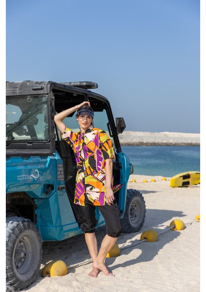 Marisa Desenli Yarım Kol Yarı Kapalı Mayo fırsatları