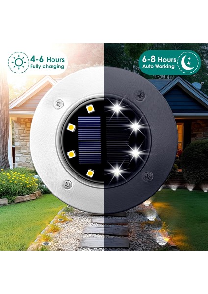 Güneş Enerjili Açık Hava Su Geçirmez Işıklar, Beyaz, 20 Adet modelleri