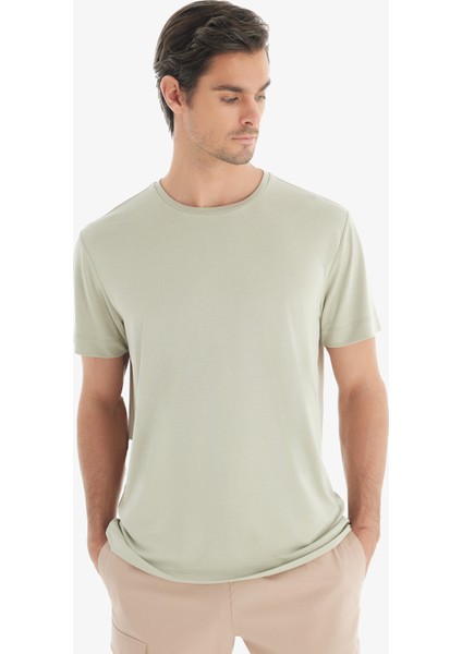 Erkek T-Shirt 40730 - Yeşil modelleri