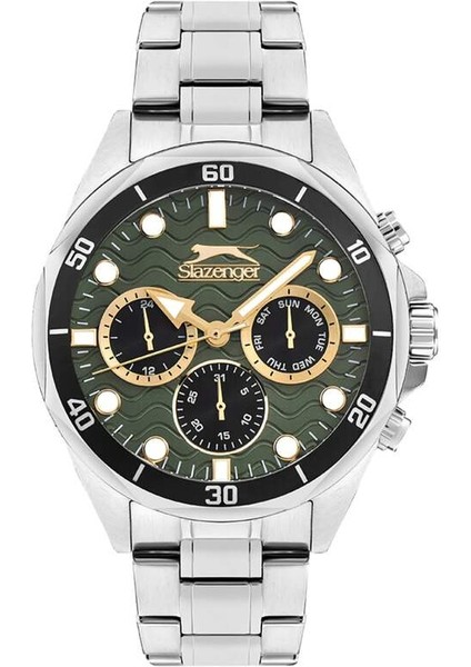 SL.09.2383.2.06 Quartz Çelik Gri Yeşil Kadran 42 mm Erkek Kol Saati