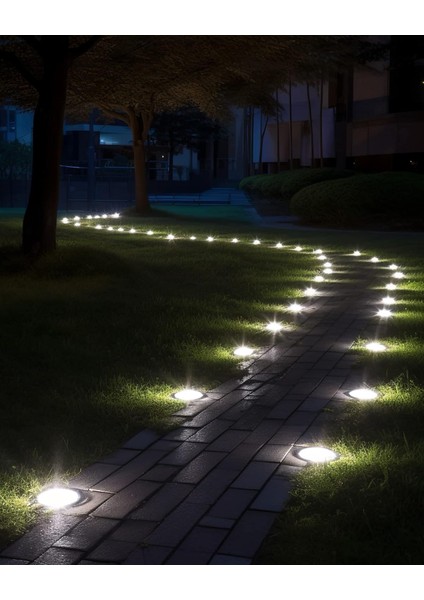 Güneş Enerjili Yol Işıkları 12 LED Su Geçirmez - Beyaz - 12 Adet fiyatları
