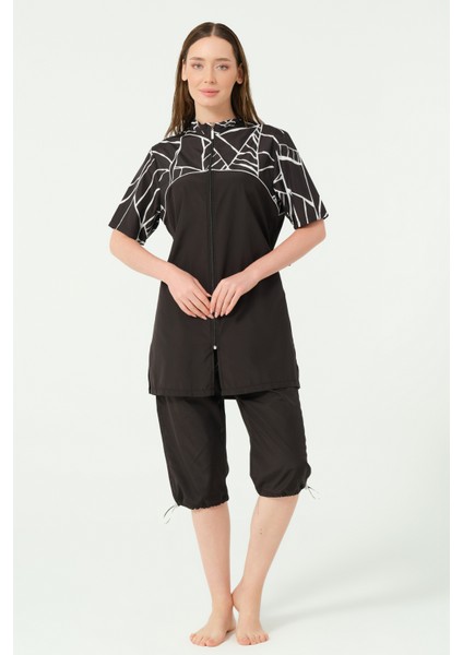 Solira Şapkalı Yarım Kol Yarı Kapalı Mayo modelleri