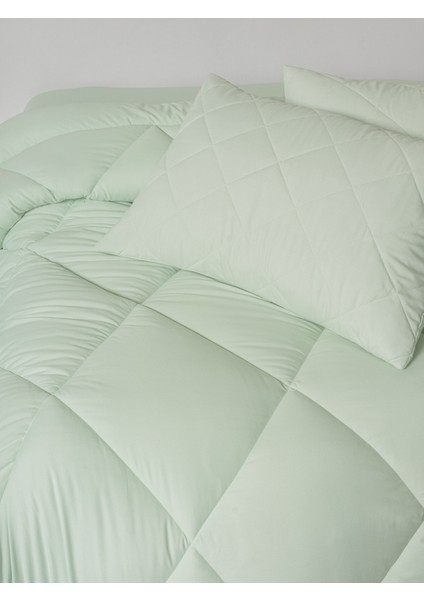 Softwash Çift Kişilik Yorgan Seti Adaçayı 160X200 Lastikli Çarşaf