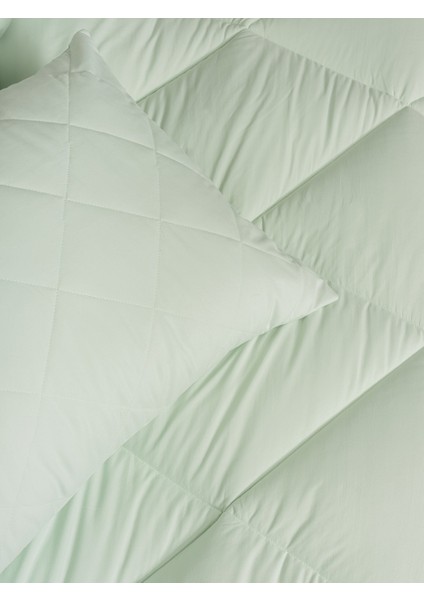 Softwash Çift Kişilik Yorgan Seti Adaçayı 160X200 Lastikli Çarşaf