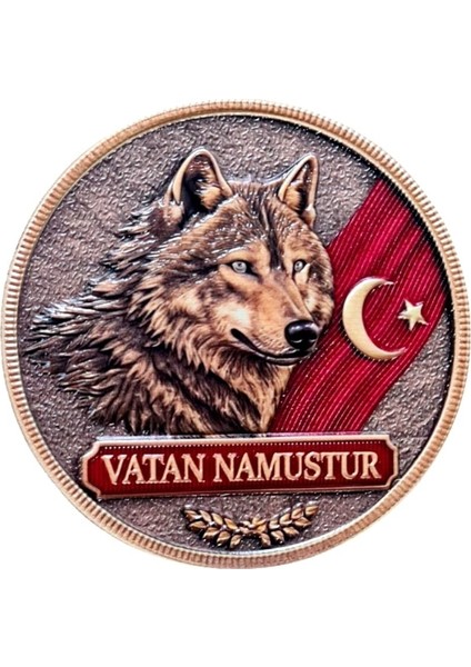 Bozkurt 3 Boyut Vatan Namustur Peç- 3D Arma - Tpu Patch