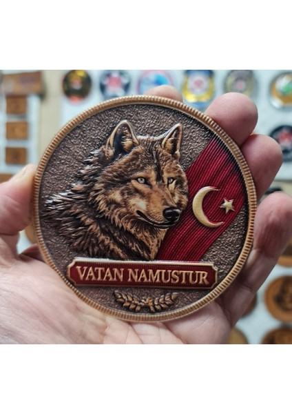 Bozkurt 3 Boyut Vatan Namustur Peç- 3D Arma - Tpu Patch
