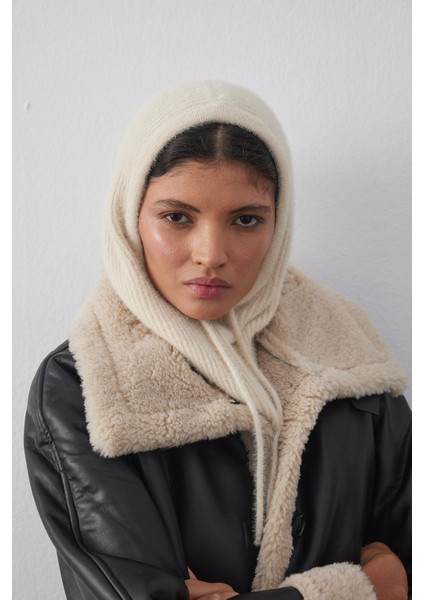 Soft Ince Örgü Balaclava Bere Taş