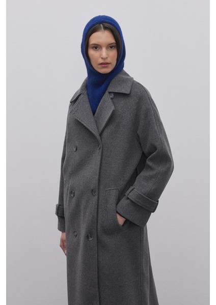 Soft Ince Örgü Balaclava Bere Mavi