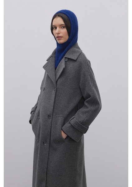 Soft Ince Örgü Balaclava Bere Mavi
