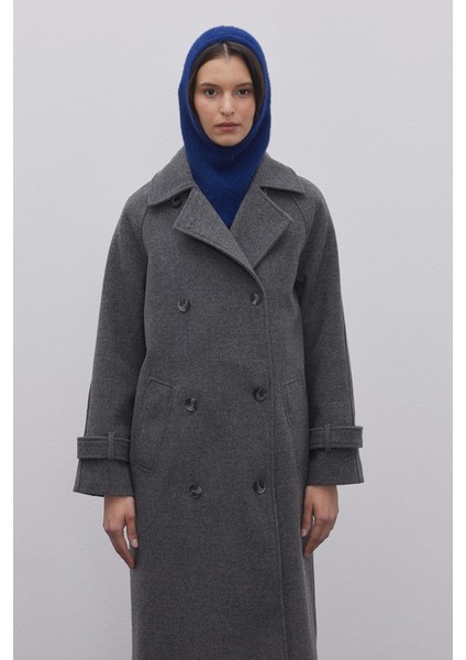Soft Ince Örgü Balaclava Bere Mavi