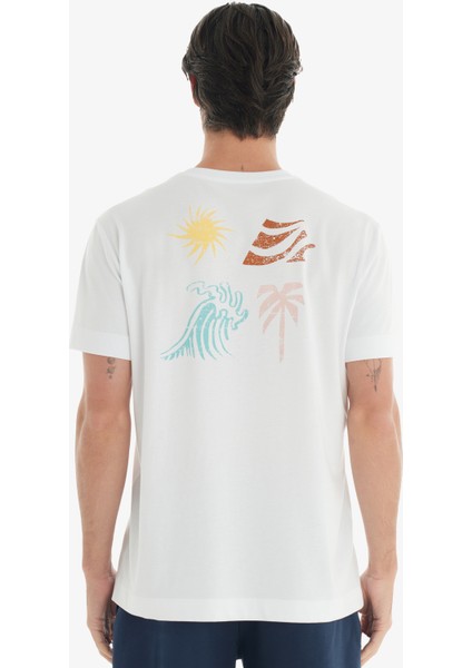 Erkek T-Shirt 40734 - Krem modelleri