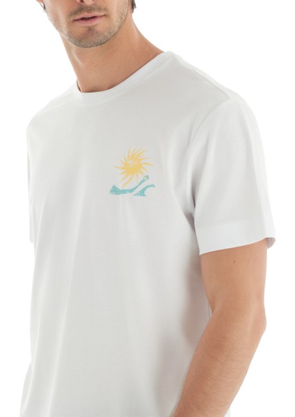 Erkek T-Shirt 40734 - Krem fırsatları