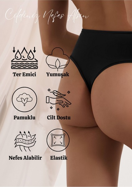 Easy Cotton Trim Highrise Yüksek Bel Tanga 5'li Paket fiyatları