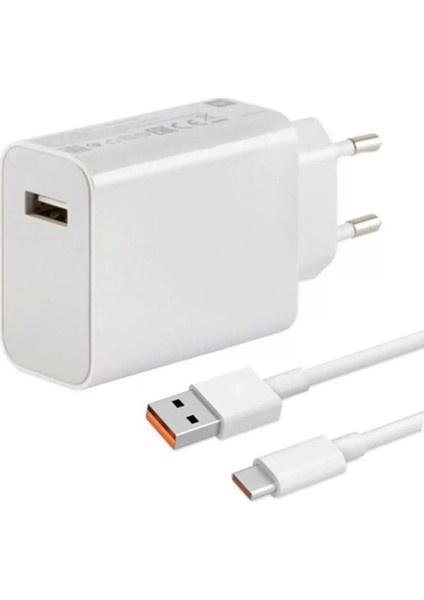 Poco X6 Pro Ile Ile Uyumlu - 33W Gan Pd Hızlı Şarj Seti 6A Type-C Kablo ile M33S