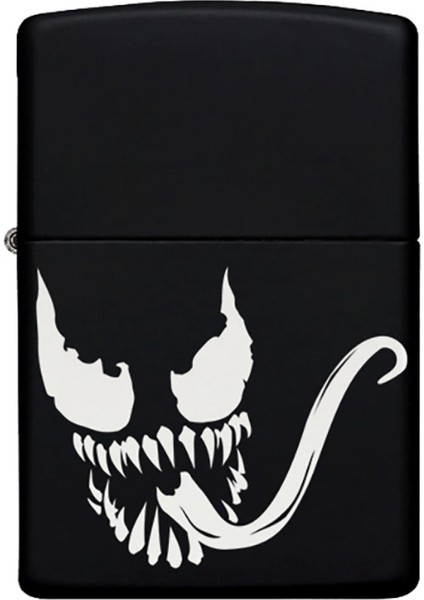 Venom Desenli Kişiye Özel Isimli Benzinli Siyah Metal Çakmak