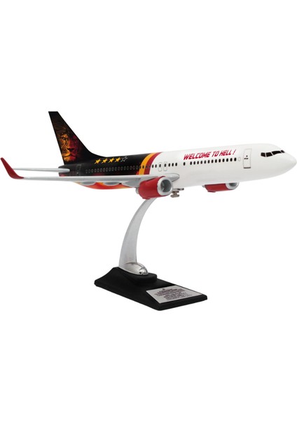 Boeing 737-800 1/100 Ölçek Welcome To Hell Tasarımlı Maket Uçak (UCK0210)