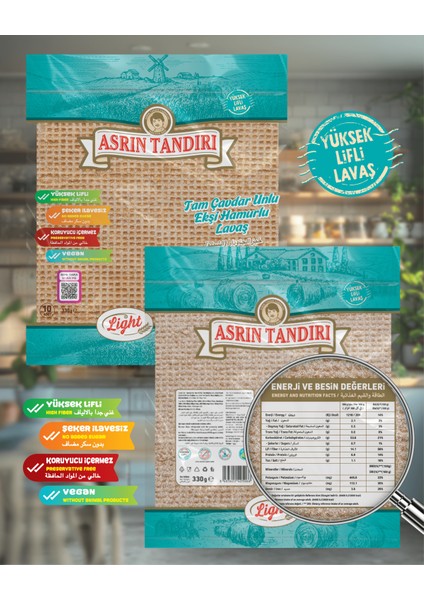 Ekşi Mayalı Çavdar Lavaş Ekmeği 1 Paket