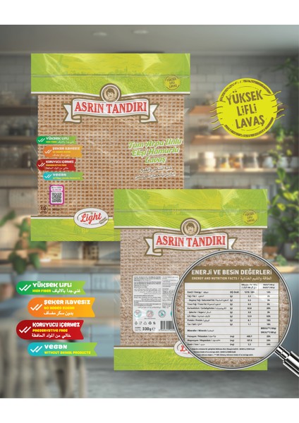 4'LÜ (2 Adet Ekşi Mayalı Arpa + 2 Adet Ekşi Mayalı Kepek Lavaş Ekmeği) Paketi