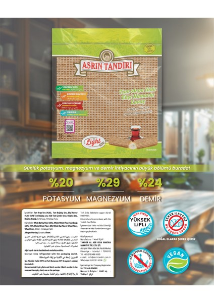 4'LÜ (2 Adet Ekşi Mayalı Arpa + 2 Adet Ekşi Mayalı Kepek Lavaş Ekmeği) Paketi