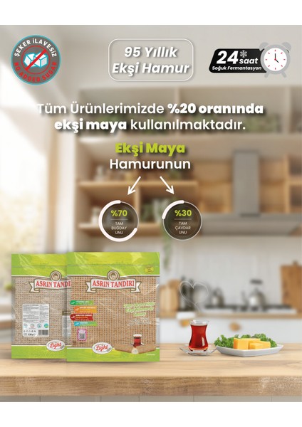 4'LÜ (2 Adet Ekşi Mayalı Arpa + 2 Adet Ekşi Mayalı Kepek Lavaş Ekmeği) Paketi