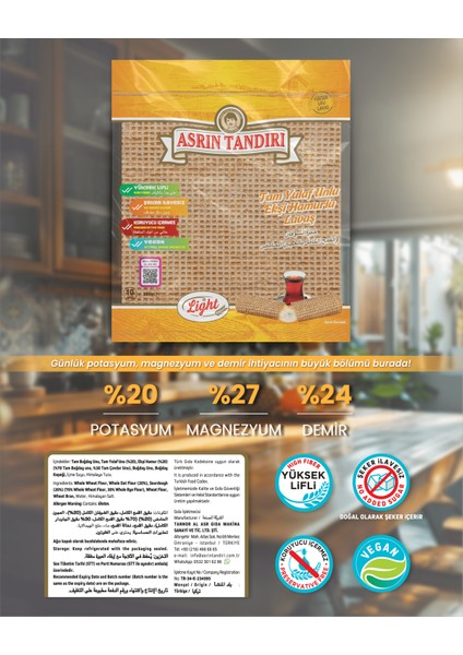4'LÜ (2 Adet Ekşi Mayalı Yulaf + 2 Adet Ekşi Mayalı Kepek Lavaş Ekmeği) Paketi