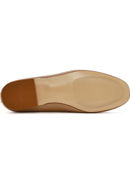 Kadın Siyah Deri Loafer 25SFD160518