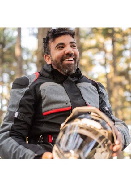 Nf 2500 Airbag Korumalı 4 Mevsim Motosiklet Montu Kırmızı/gri modelleri