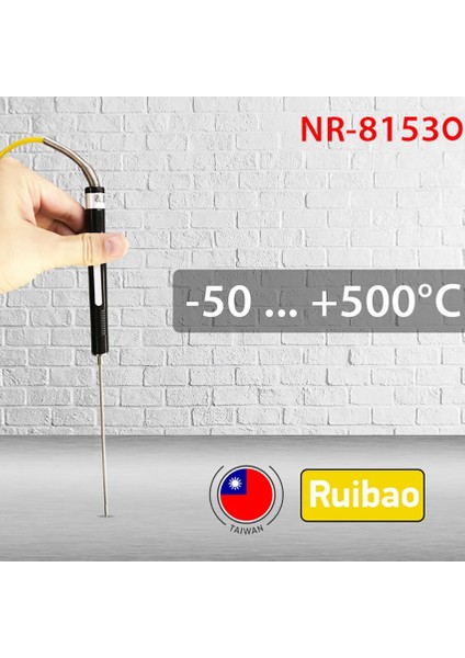 Nr 81530B K Tipi 17 cm Standart Düz Uçlu Sıcaklık Ölçer Prob -50°c +500°C fiyatları