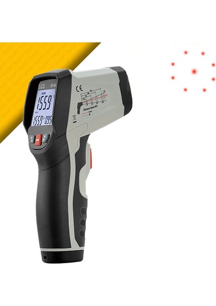 Cem DT836 Dairesel Lazer Işıklı Termometre 1000°C