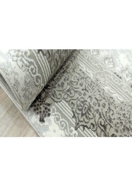 Parma Antrasit Halı Gri Halı Göbekli Desen Yumuşak Antialerjik Mikrofiber Polyester Salon Halısı Tozuyok Halı modelleri