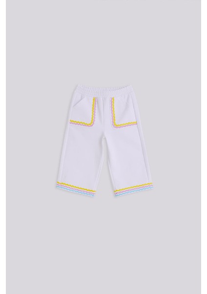Bg Store Kız Bebek Beyaz Eşofman Altı